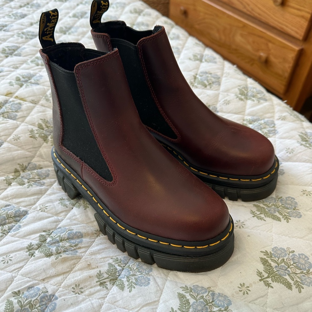 Dr. Martens Burgundy Platform boots— NEVER WORN!